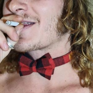 Plaid Dog collar (with bowtie!) By PACK LEASHES